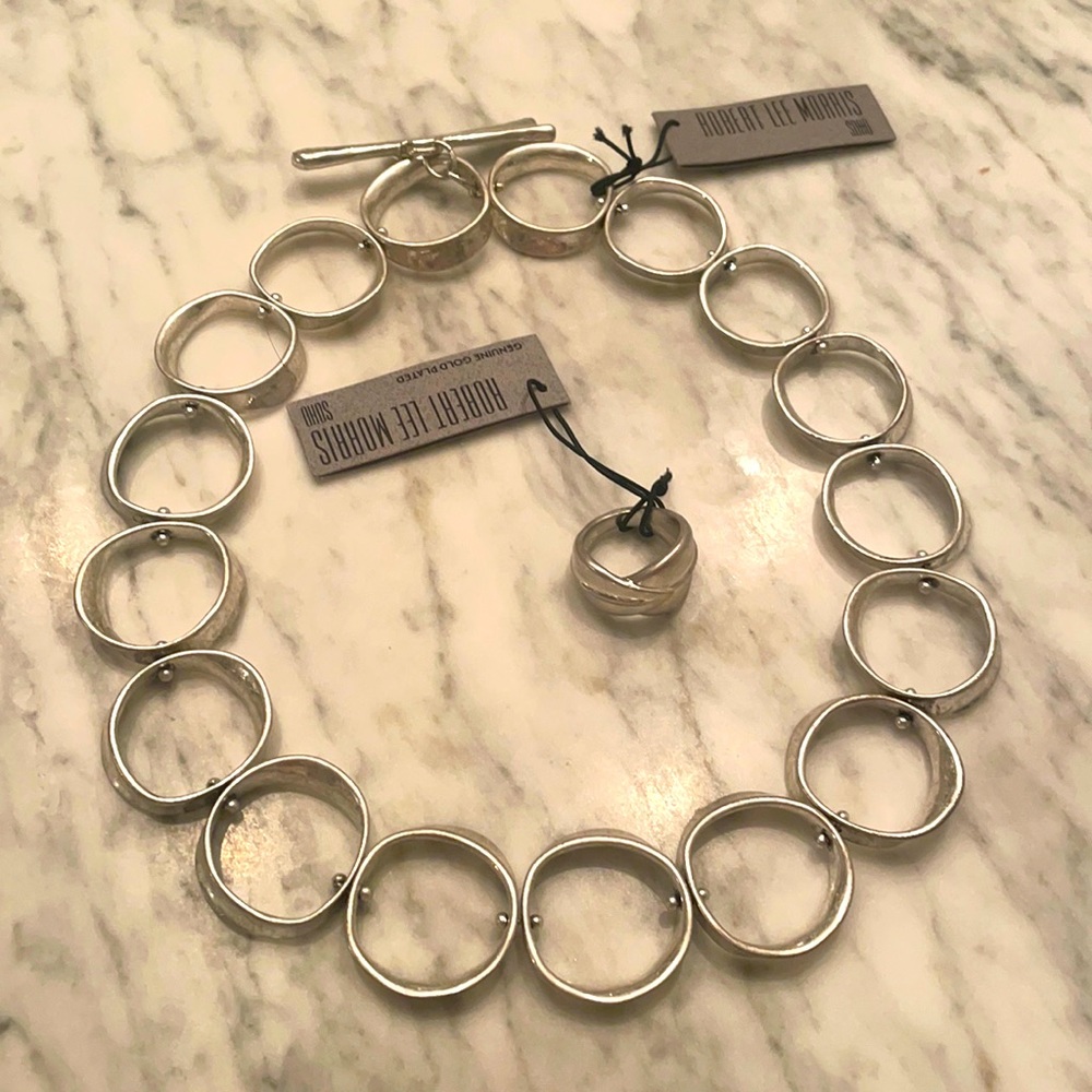 RLM Soho Soft Silver Plated Necklace and Ring Set